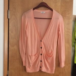 Madewell pink cardigan, size S